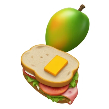 mango eating a sandwicho sticker