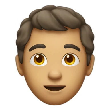 A human with an egg head sticker