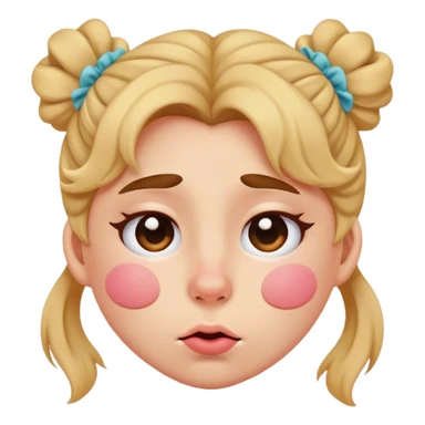 Scrunchy nose with blushing sticker
