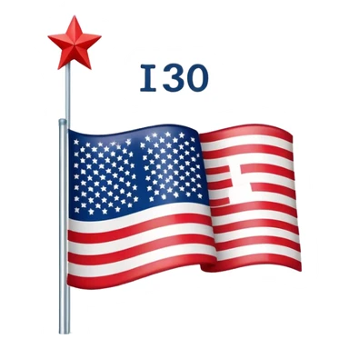 American Flag with the words "I-130" approved sticker