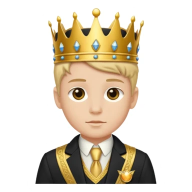 boy king with suit sticker