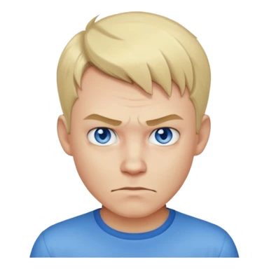 blonde short hair man devil with shirt sticker