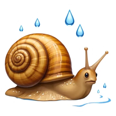 snail under the rain  sticker