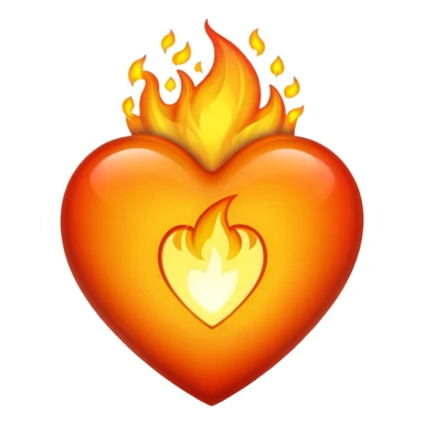 Heart flaming  sticker