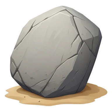 generate realistic detailed big stone on sand sticker