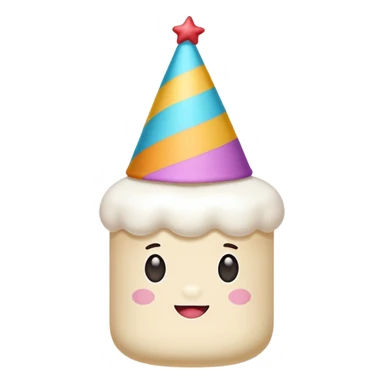 colored marshmallow with accessories sticker