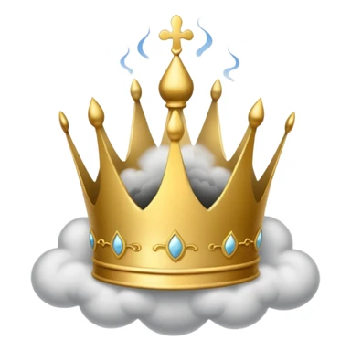 Put this 👑 on top  of 😶‍🌫️ sticker