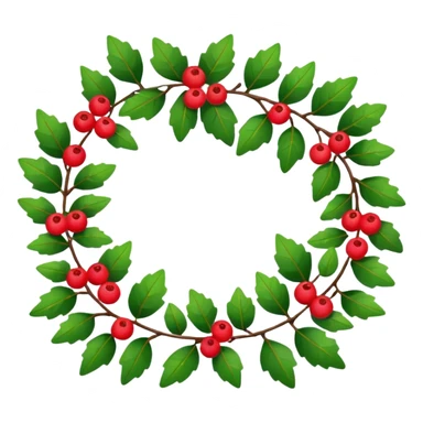 Holiday garland laying horizontally\ sticker