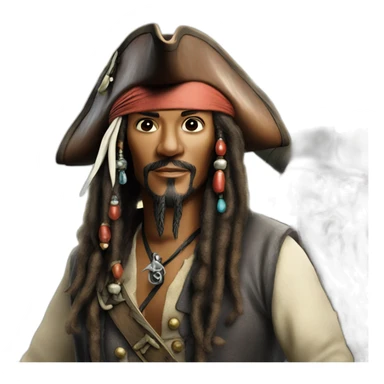 black pearl and jack sparrow sticker