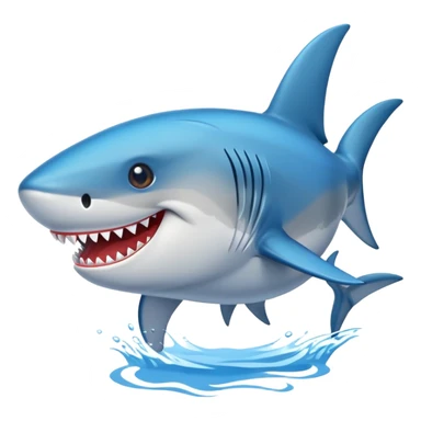 Tiburón con zapatos azules  sticker