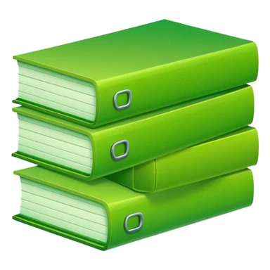 A stack of files from a box, with a gradient in the form of an acid green color. sticker