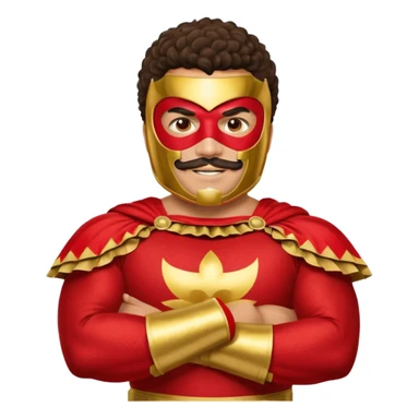 Create a Nacho Libre emoji for a teams chat but make it more original style to the movie sticker