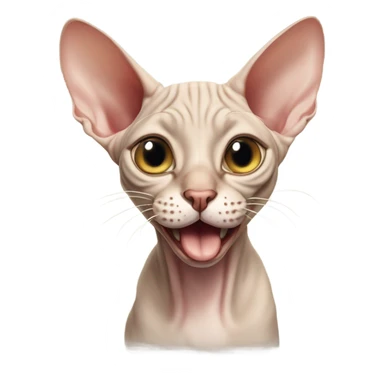 Sphynx cat laughing  sticker
