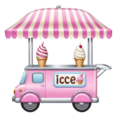 Pink food cart. sticker