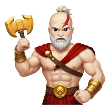 fight between Zeus and kratos  sticker
