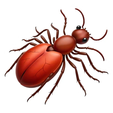 A blood sucking tick sticker
