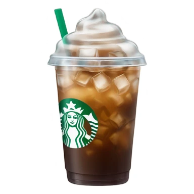 Starbuck ice coffee with ice cubes sticker