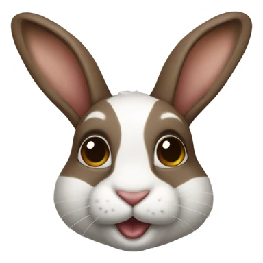 Harlequin rabbit brown sticker