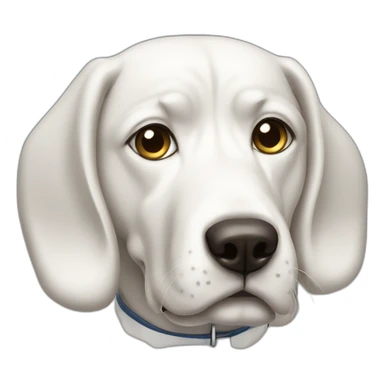 weeping white collar dog sticker