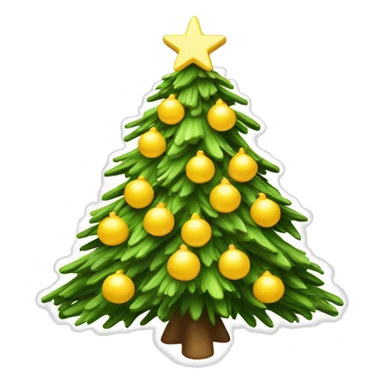 Sapin de noel jaune flou  sticker