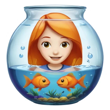 Girl in a fishbowl  sticker