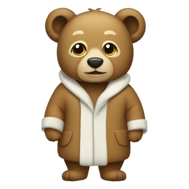 Bär mit Bademantel  sticker