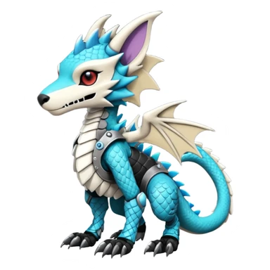 Cool gothic cute badass Scaley cyber-Vernid-Protogen-Primagen-Dutch-Angel-Dragon-Sergal-Trico-Fursuit-furry-fursona sticker