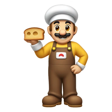 mario baking bread sticker