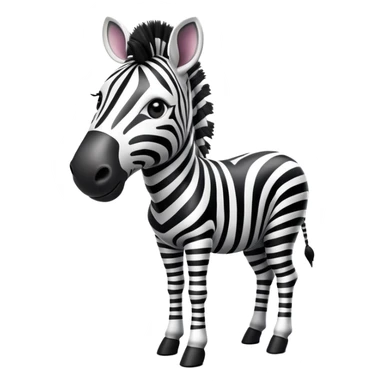 cinematic-zebra-realistic-full-body-standing-emoji,-elegant-frame-balanced-gracefully,-bold-black-and-white-stripes-contrasting-sharply,-head-tilted-dramatically,-expressive-dark-eyes-glinting-with-curiosity,-simplified-yet-realistic-focused-features,-highly-detailed,-glowing-with-an-almost-sarcastic-glow sticker