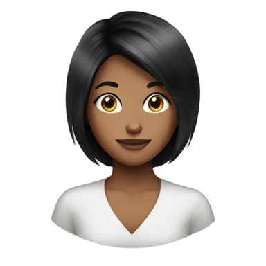 A beautiful haircut for a dark-haired girl sticker