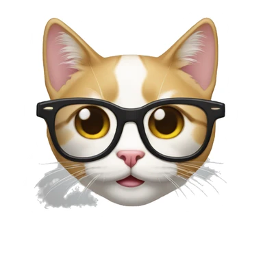 Gato con lentes  sticker