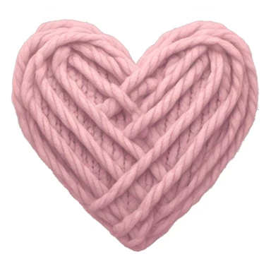 Pale pink Cable knit heart sticker