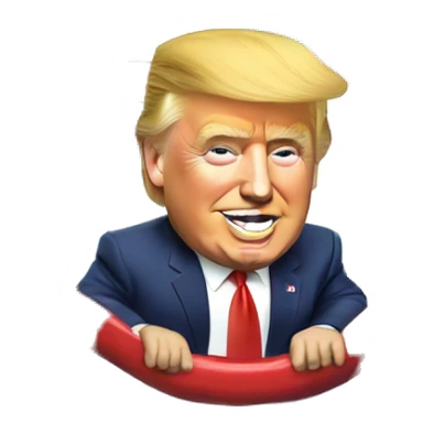 President trump on a waterslide sticker