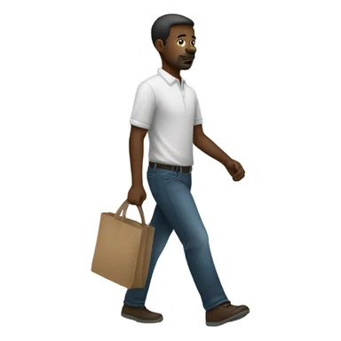 white skin man going for a walk sticker