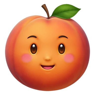 Peach emoji butt sticker