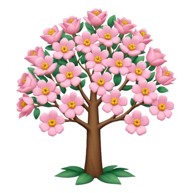 Arbre à fleur rose pastel sticker