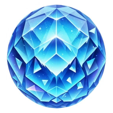 blue planet, Crystal Planet, surface covered in glowing crystals sticker