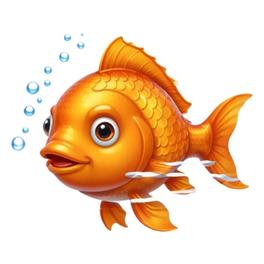 Firefighter goldfish with mustache sticker