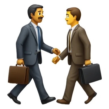 Create a man facing right with a briefcase walking sticker