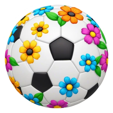 Soccer ball with flowers  sticker