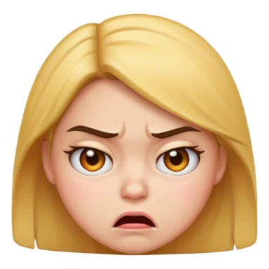 annoyed cute angry girl emoji sticker