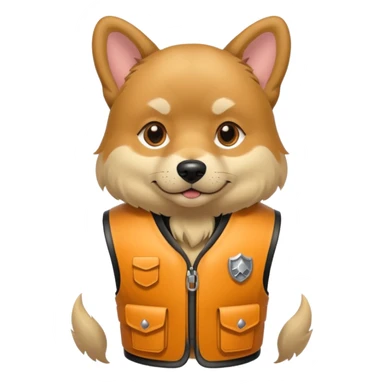 Dog wearing bullet proof sticker