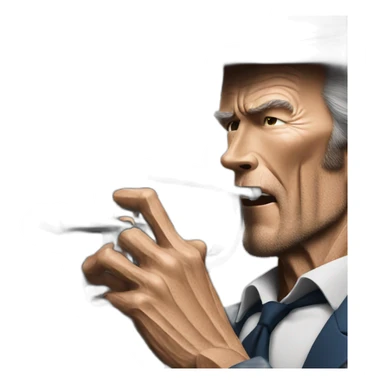 Clint eastwood playing trumpet sticker