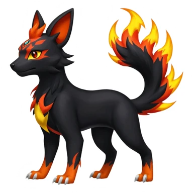 
Houndour-Torracat-Zorua-Salandit-Flareon-Fakémon-Digimon-fusion (full body) sticker