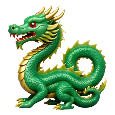 нефритовая китаская статуэтка дракона sticker