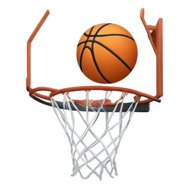 person shooting a basketball into a hoop sticker