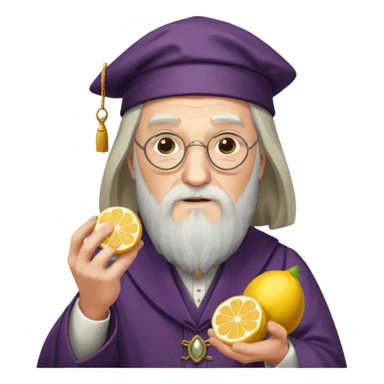 Dumbledore with A quarter of a lemons marmalade in his hands sticker