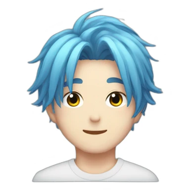 Felix from stray kids blue hair sticker