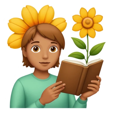 someone who's reading a panel to learn about a big tree/plant/flower sticker