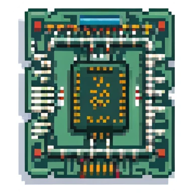 Retro microchip sticker